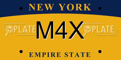M4X New York License Plate