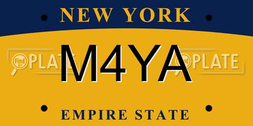M4YA New York License Plate
