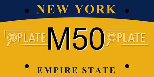 M50 New York License Plate