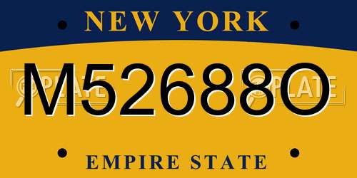 M52688O New York License Plate