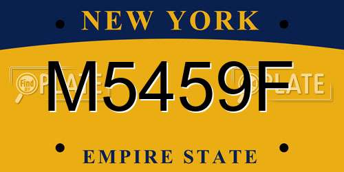 M5459F New York License Plate