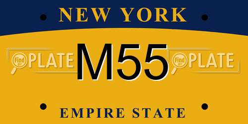 M55 New York License Plate