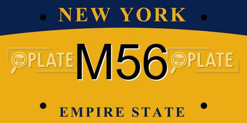 M56 New York License Plate