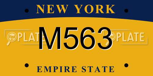 M563 New York License Plate