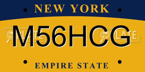 M56HCG New York License Plate