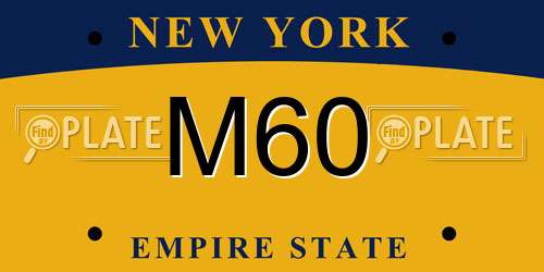 M60 New York License Plate