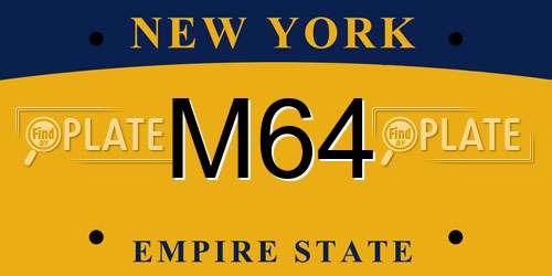 M64 New York License Plate