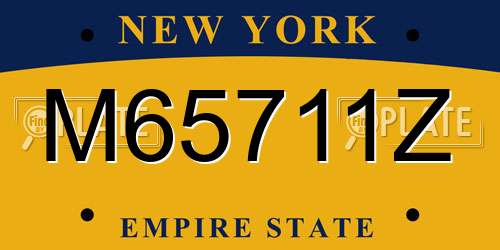 M65711Z New York License Plate
