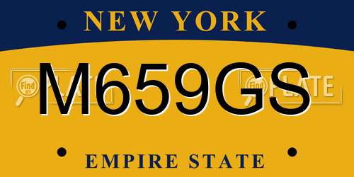 M659GS New York License Plate