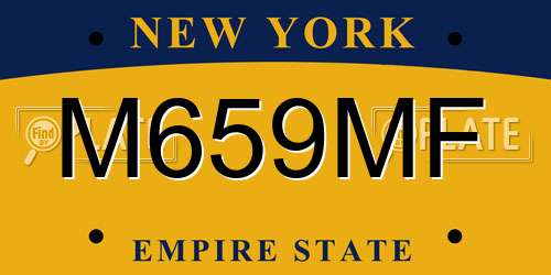 M659MF New York License Plate