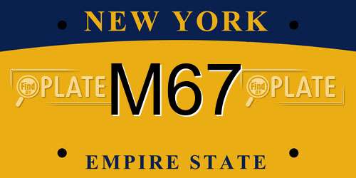 M67 New York License Plate