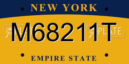 M68211T New York License Plate
