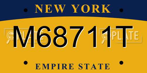 M68711T New York License Plate