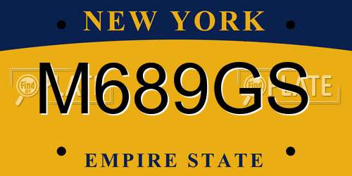 M689GS New York License Plate
