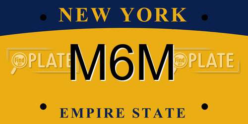 M6M New York License Plate