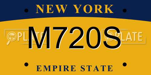 M720S New York License Plate