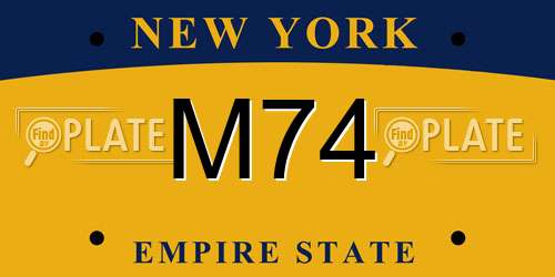 M74 New York License Plate