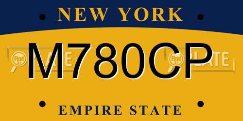 M780CP New York License Plate