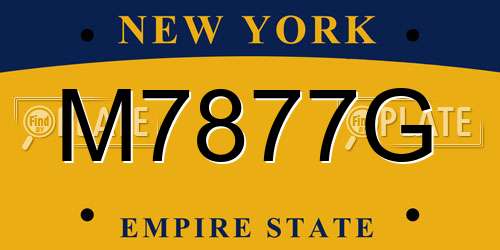 M7877G New York License Plate