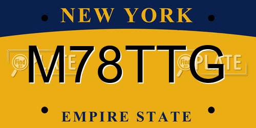 M78TTG New York License Plate