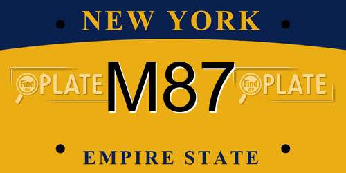 M87 New York License Plate