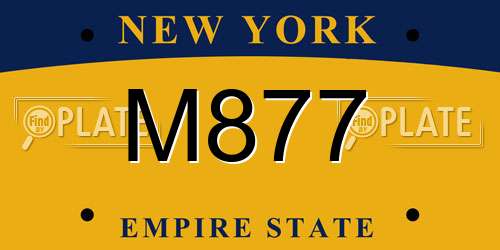 M877 New York License Plate