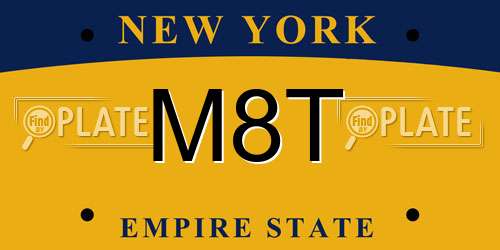 M8T New York License Plate