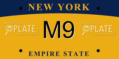 M9 New York License Plate