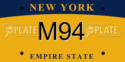 M94 New York License Plate