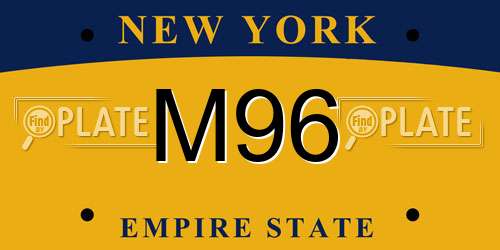 M96 New York License Plate