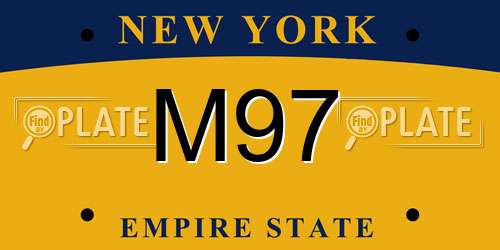 M97 New York License Plate