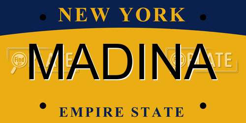 MADINA New York License Plate