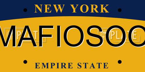 MAFIOSOO New York License Plate