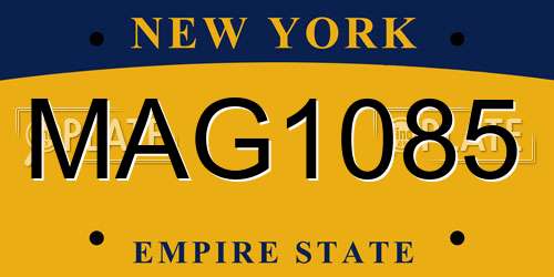 MAG1085 New York License Plate