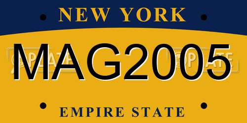 MAG2005 New York License Plate