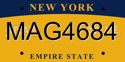 MAG4684 New York License Plate