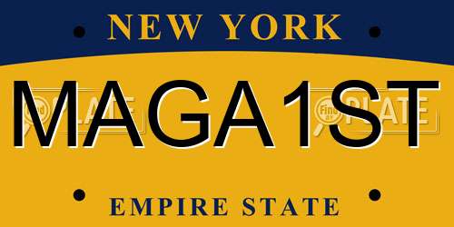MAGA1ST New York License Plate