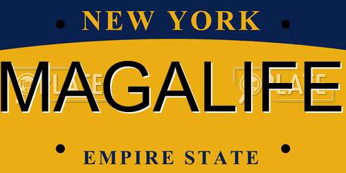 MAGALIFE New York License Plate