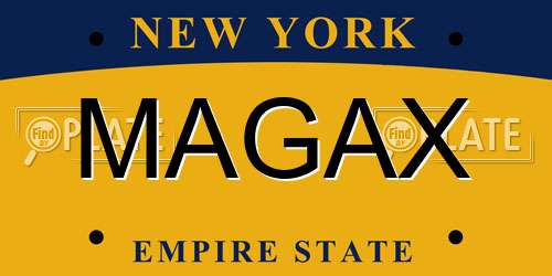 MAGAX New York License Plate