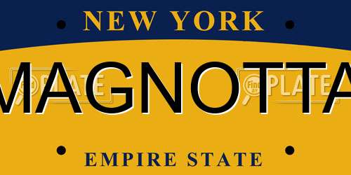 MAGNOTTA New York License Plate