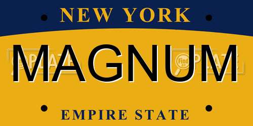 MAGNUM New York License Plate