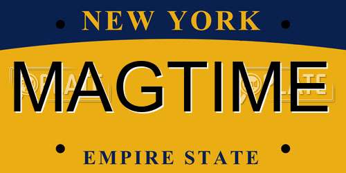 MAGTIME New York License Plate