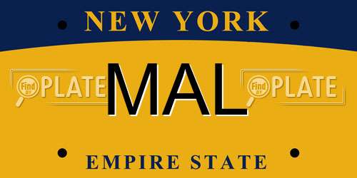 MAL New York License Plate