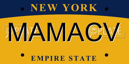 MAMACV New York License Plate