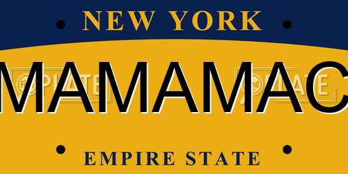 MAMAMAC New York License Plate