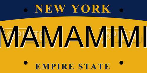 MAMAMIMI New York License Plate