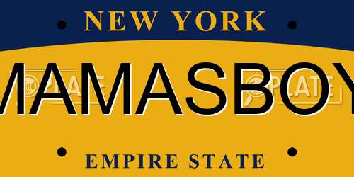 MAMASBOY New York License Plate