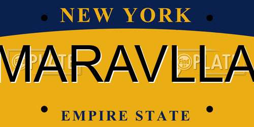 MARAVLLA New York License Plate