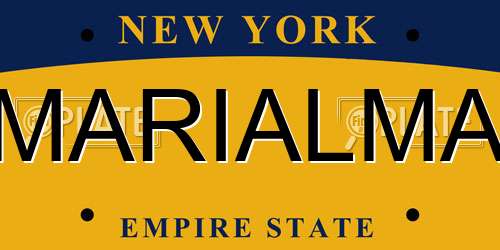 MARIALMA New York License Plate