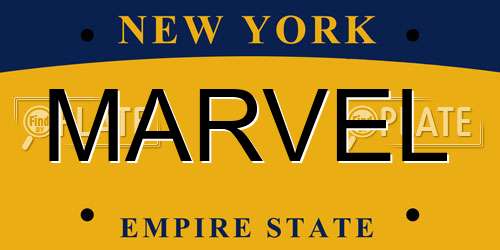 MARVEL New York License Plate